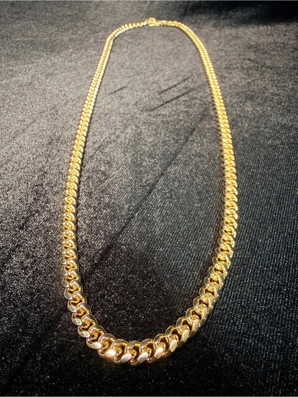 Cuban w/Concave 24in 6.5MM 14K Stamped gold filled necklace w/Box Lock.